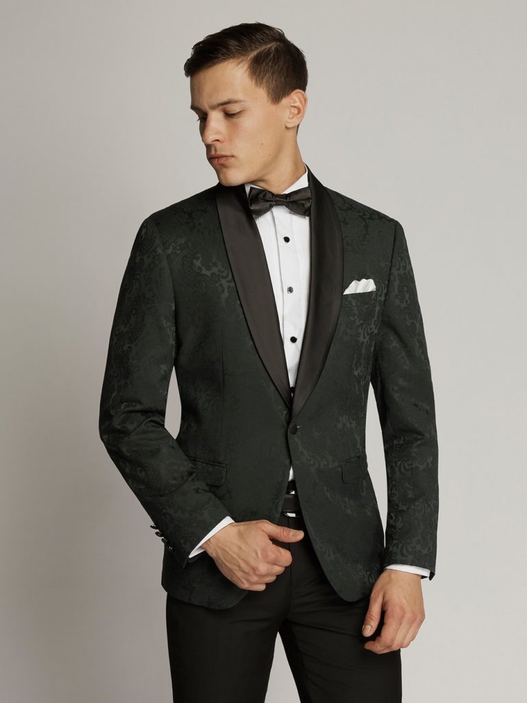 green paisley suit jacket