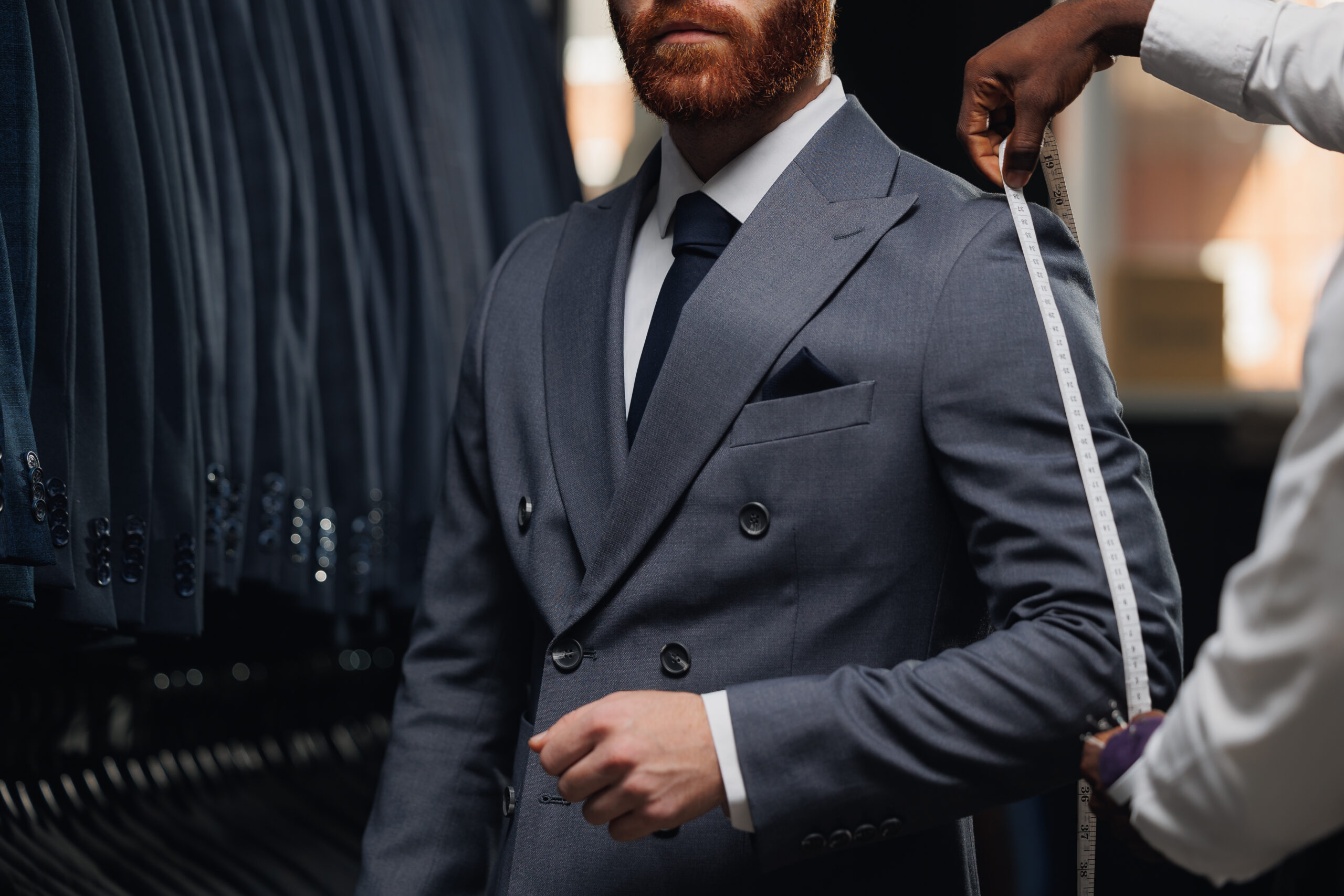 getting a work suit tailored by Penguins