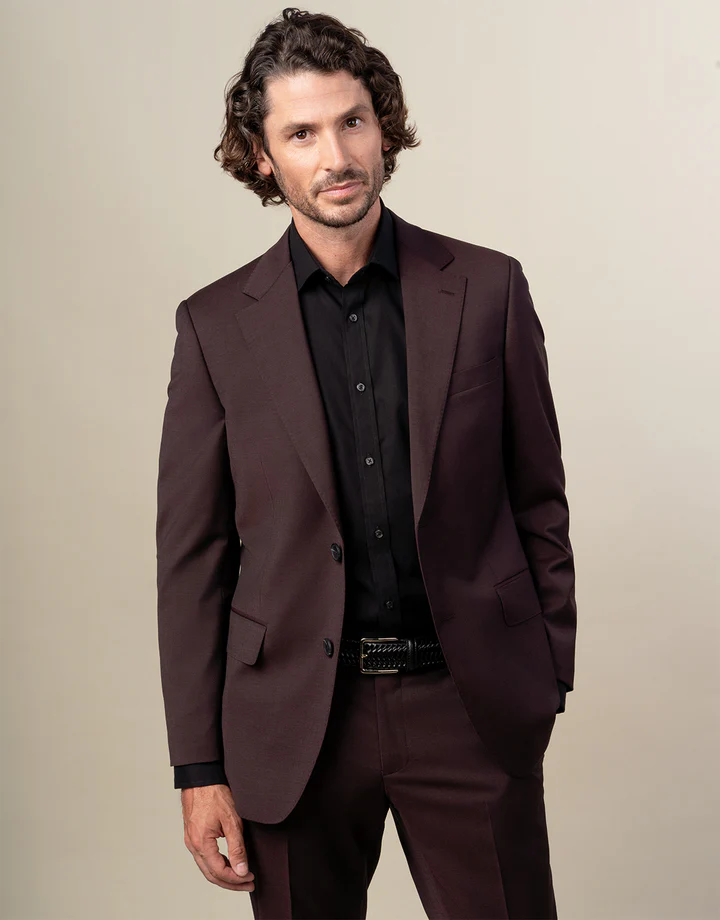 Cooper Burgundy Twill Suit - Image 3