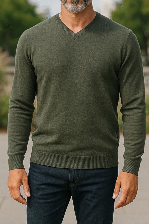 Merrino Wool | V-Neck | Olive