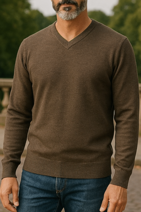 Merrino Wool | V-Neck | Light Brown