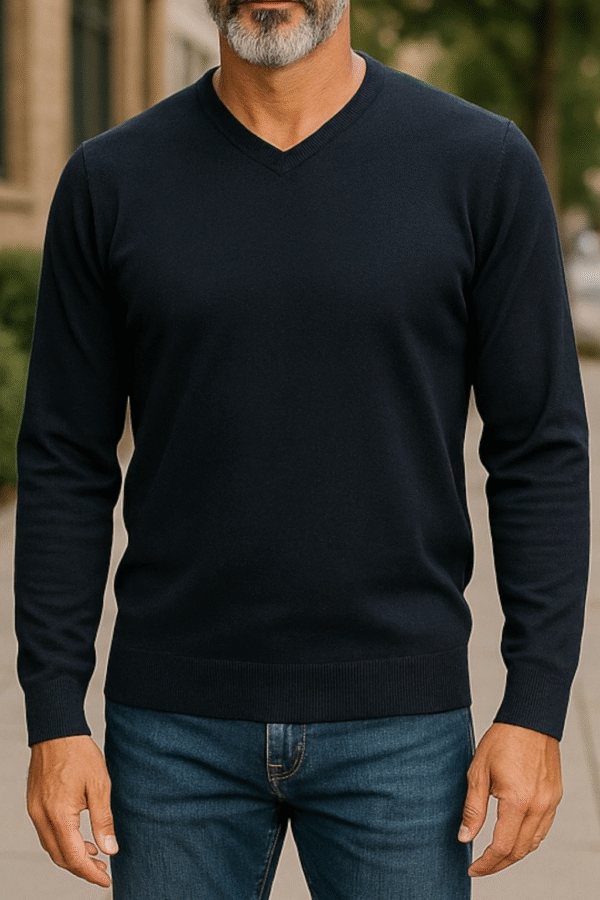 Merrino Wool | V-Neck | Dark Navy