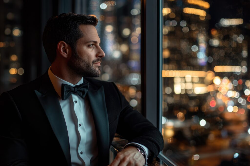 tuxedo black tie