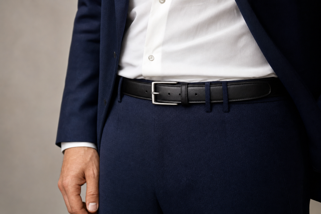 suit with belt